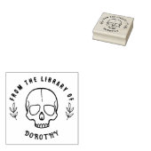 ラウンドゴシックスカルカスタムブック ラバースタンプ (押印)