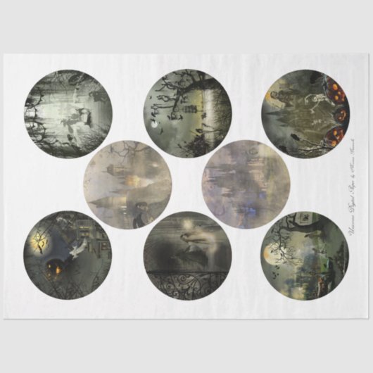 ラウンドゴシックハロウィーンシリーズデザイン1 薄葉紙 (正面)