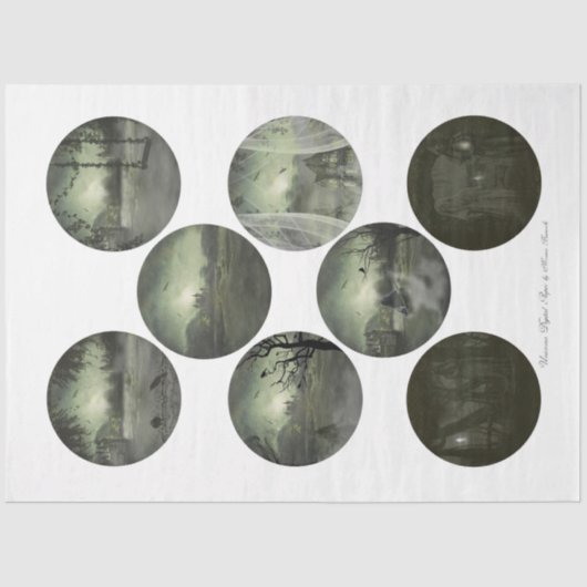 ラウンドゴシックハロウィーンシリーズデザイン2 薄葉紙 (正面)