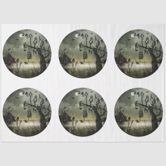 ラウンドゴシックハロウィーンシリーズデザイン5 薄葉紙 (正面)