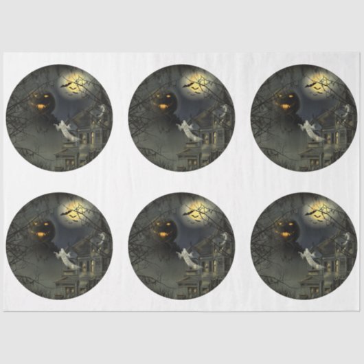 ラウンドゴシックハロウィーンシリーズデザイン6 薄葉紙 (正面)