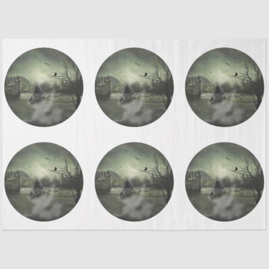 ラウンドゴシックハロウィーンシリーズデザイン8 薄葉紙 (正面)