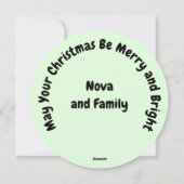 ラウンドゴールデンパーソナライズされたレトリエバークリスマスカード シーズンカード (裏面)