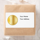 ラウンドゴールデン背景 ラベル (インサイチュ)