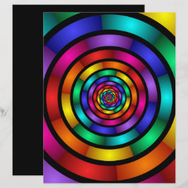 ラウンドサイケデリックとフラカラフルモダンクタルアート