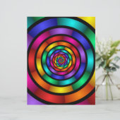 ラウンドサイケデリックとフラカラフルモダンクタルアート (スタンド正面)