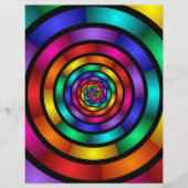 ラウンドサイケデリックとフラカラフルモダンクタルアート (正面)