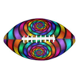 ラウンドサイケデリックとフラカラフルモダンクタルアート アメリカンフットボール