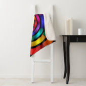 ラウンドサイケデリックとフラカラフルモダンクタルアート シェルパブランケット (インサイチュ)