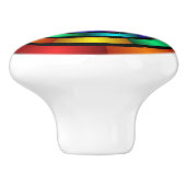 ラウンドサイケデリックとフラカラフルモダンクタルアート セラミックノブ (側面)