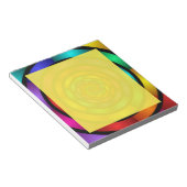 ラウンドサイケデリックとフラカラフルモダンクタルアート ノートパッド (アングル)