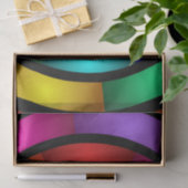 ラウンドサイケデリックとフラカラフルモダンクタルアート 薄葉紙 (ギフト)