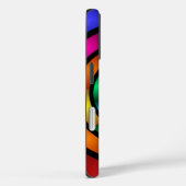 ラウンドサイケデリックとフラカラフルモダンクタルアート Case-Mate iPhoneケース (裏面 / 右)