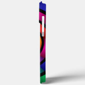 ラウンドサイケデリックとフラカラフルモダンクタルアート Case-Mate iPhoneケース (裏面 / 左)