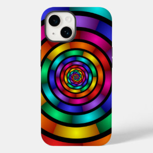 ラウンドサイケデリックとフラカラフルモダンクタルアート Case-Mate iPhone 14ケース