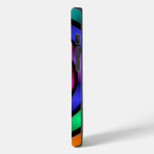 ラウンドサイケデリックとフラカラフルモダンクタルアート Case-Mate iPhoneケース (裏面 / 左)