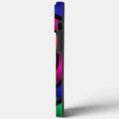 ラウンドサイケデリックとフラカラフルモダンクタルアート Case-Mate iPhoneケース (裏面 / 左)