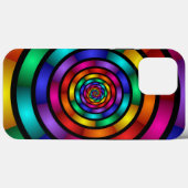 ラウンドサイケデリックとフラカラフルモダンクタルアート Case-Mate iPhoneケース (裏面 (横))