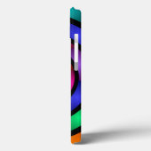 ラウンドサイケデリックとフラカラフルモダンクタルアート Case-Mate iPhoneケース (裏面 / 左)