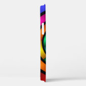 ラウンドサイケデリックとフラカラフルモダンクタルアート Case-Mate iPhoneケース (裏面 / 右)