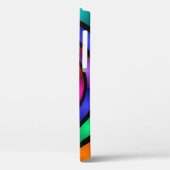 ラウンドサイケデリックとフラカラフルモダンクタルアート Case-Mate iPhoneケース (裏面 / 左)