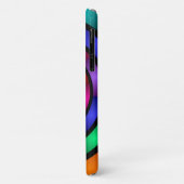 ラウンドサイケデリックとフラカラフルモダンクタルアート Case-Mate iPhoneケース (裏面/左)