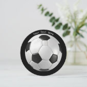 ラウンドサッカーボールカスタム文字モダン シーズンカード (スタンド正面)