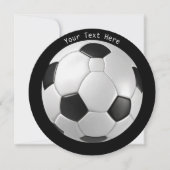 ラウンドサッカーボールカスタム文字モダン シーズンカード (正面)