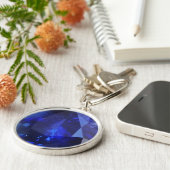 ラウンドサファイアキーチェーン キーホルダー (側面)