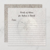 ラウンドサンドドル空白のアドバイスウェディングカード アドバイスカード (正面/裏面)