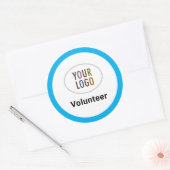 ラウンドサークルカスタムボランティアスタンプとロゴ ラウンドシール (封筒)