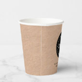 ラウンドサークルカスタム会社ロゴクラフト素朴テープ 紙コップ (右)