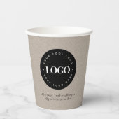 ラウンドサークルカスタム会社ロゴクラ素朴フト 紙コップ (正面)