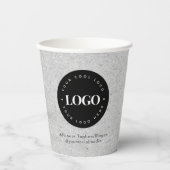ラウンドサークルカスタム会社ロゴグレークラフト 紙コップ (正面)