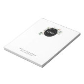 ラウンドサークルカスタム会社ロゴフローラ緑 ノートパッド (回転)