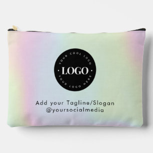 ラウンドサークルカスタム会社ロゴホログラフィックスタイル アクセサリーポーチ