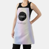 ラウンドサークルカスタム会社ロゴホログラフィックスタイル エプロン (インサイチュ)