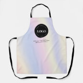 ラウンドサークルカスタム会社ロゴホログラフィックスタイル エプロン (正面)