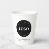 ラウンドサークルカスタム会社ロゴミニマルモダンリスト 紙コップ (正面)