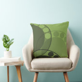 ラウンドシェイプズボタニカル抽象芸術ファーンフォンドグリーン クッション (椅子)