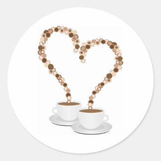 ラウンドシール"モーニングコーヒー" ラウンドシール