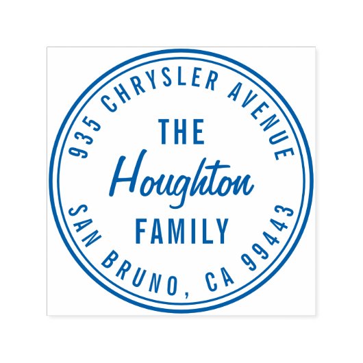 ラウンドスクモダンリットファミリ名差出人住所 セルフインキングスタンプ (デザイン)