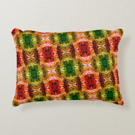 ラウンドスケッチは赤、緑、および金ゴールド図形を生成 アクセントクッション