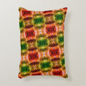 ラウンドスケッチは赤、緑、および金ゴールド図形を生成 アクセントクッション (正面(垂直))