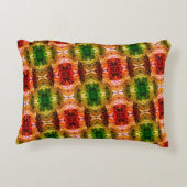 ラウンドスケッチは赤、緑、および金ゴールド図形を生成 アクセントクッション (裏面)