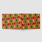 ラウンドスケッチは赤、緑、および金ゴールド図形を生成 ゲストブック (全面)