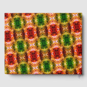 ラウンドスケッチは赤、緑、および金ゴールド図形を生成 ゲストブック (裏面)