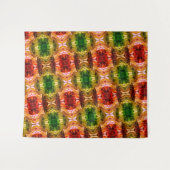 ラウンドスケッチは赤、緑、および金ゴールド図形を生成 タペストリー (正面(横))