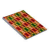 ラウンドスケッチは赤、緑、および金ゴールド図形を生成 ノートブック (右側)