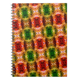 ラウンドスケッチは赤、緑、および金ゴールド図形を生成 ノートブック